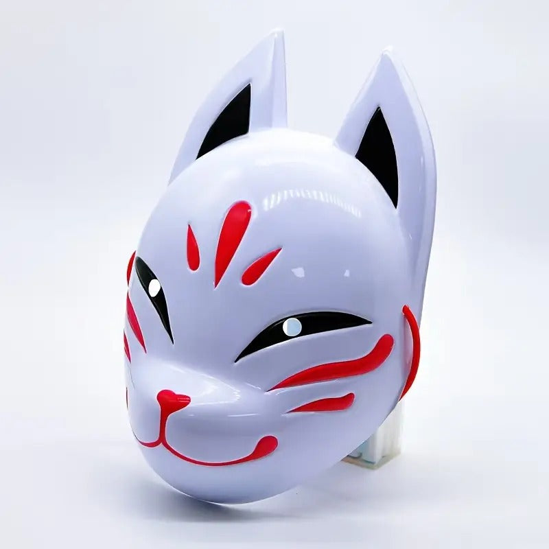 Máscara Kitsune 28cm Zorro Cosplay Calidad Premium