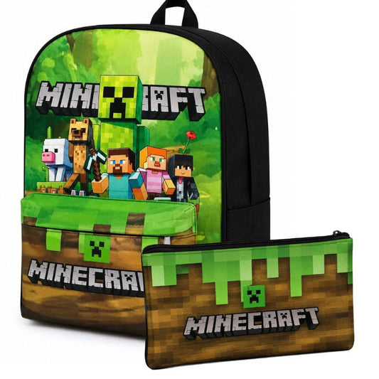 combo minecraft mochila y cartuchera a juego Copslay Uy