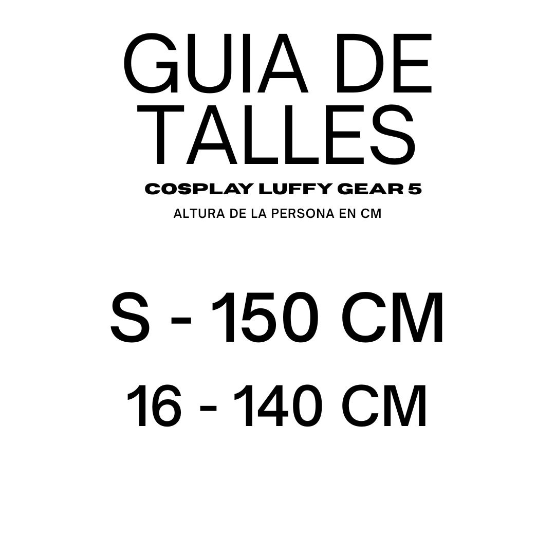 Disfraz Completo Luffy Gear 5 - One Piece Traje+Gorro