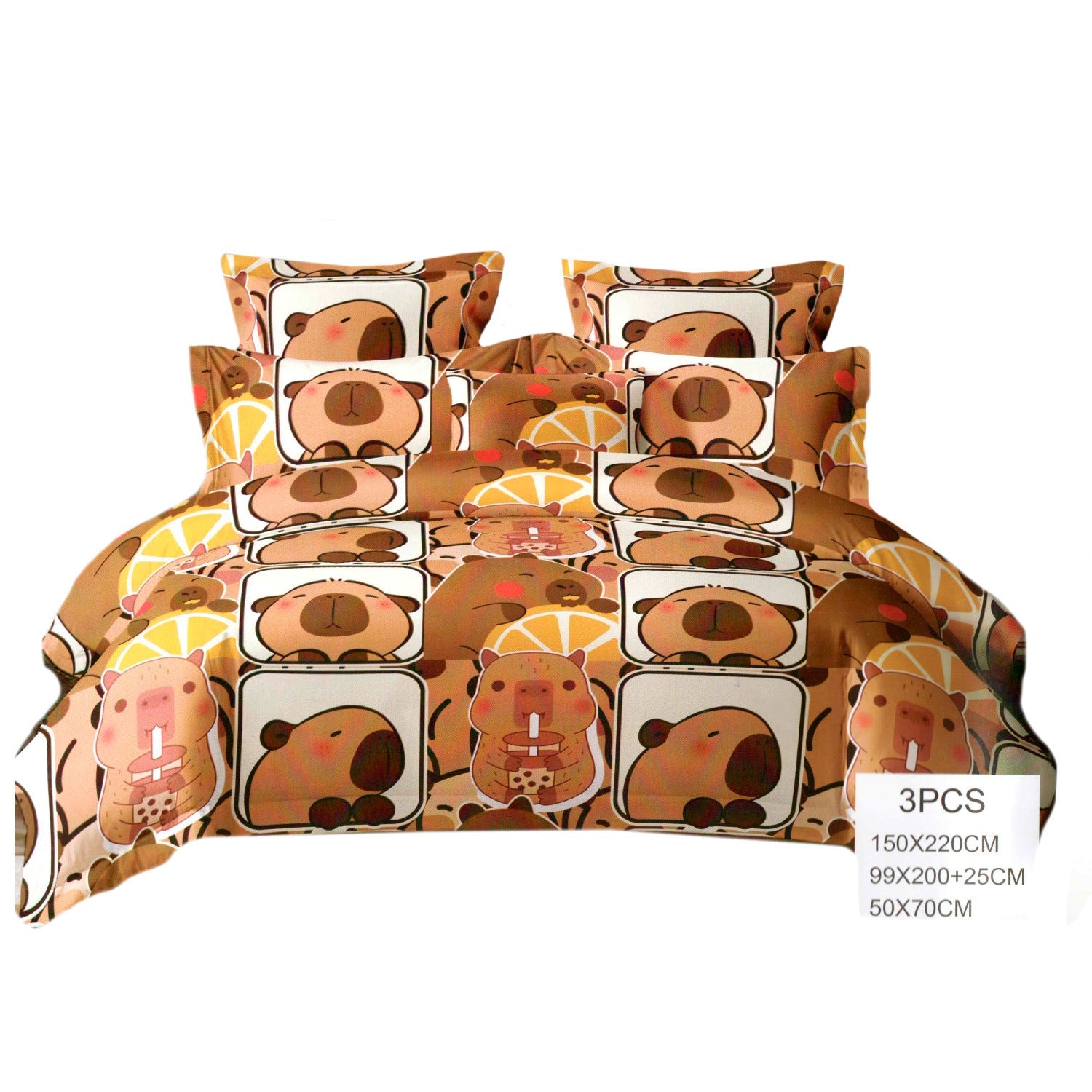 juego de sábanas infantiles 1 plaza capibara  CosplayUy 
