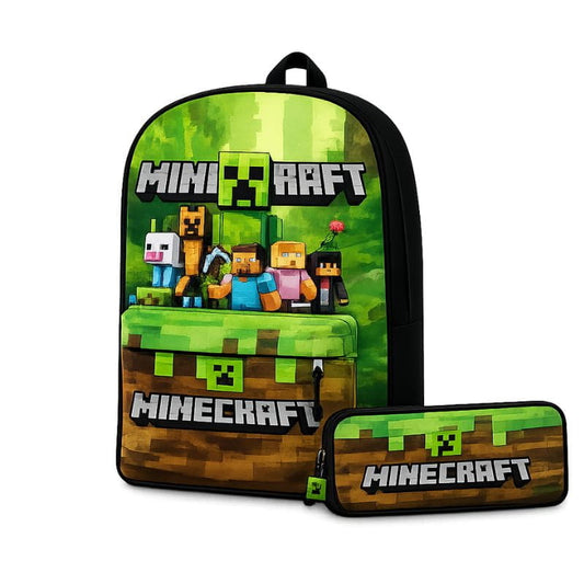 kit minecreft cartuchera y mochila El Regaloperfecto