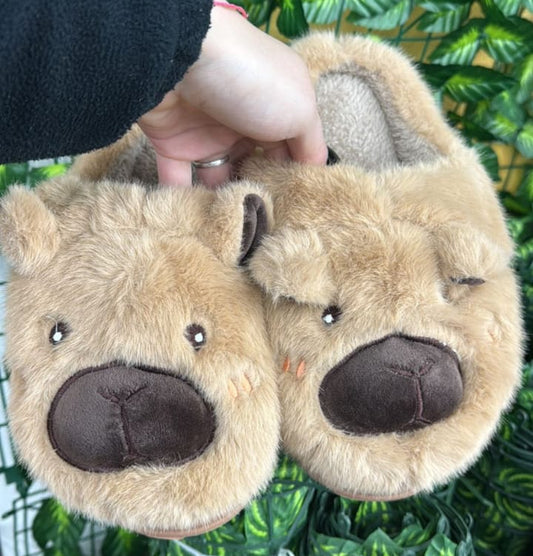 Pantufla Capibara Carpincho Ajustables Talle Unico abarca los talles del 36 al 41