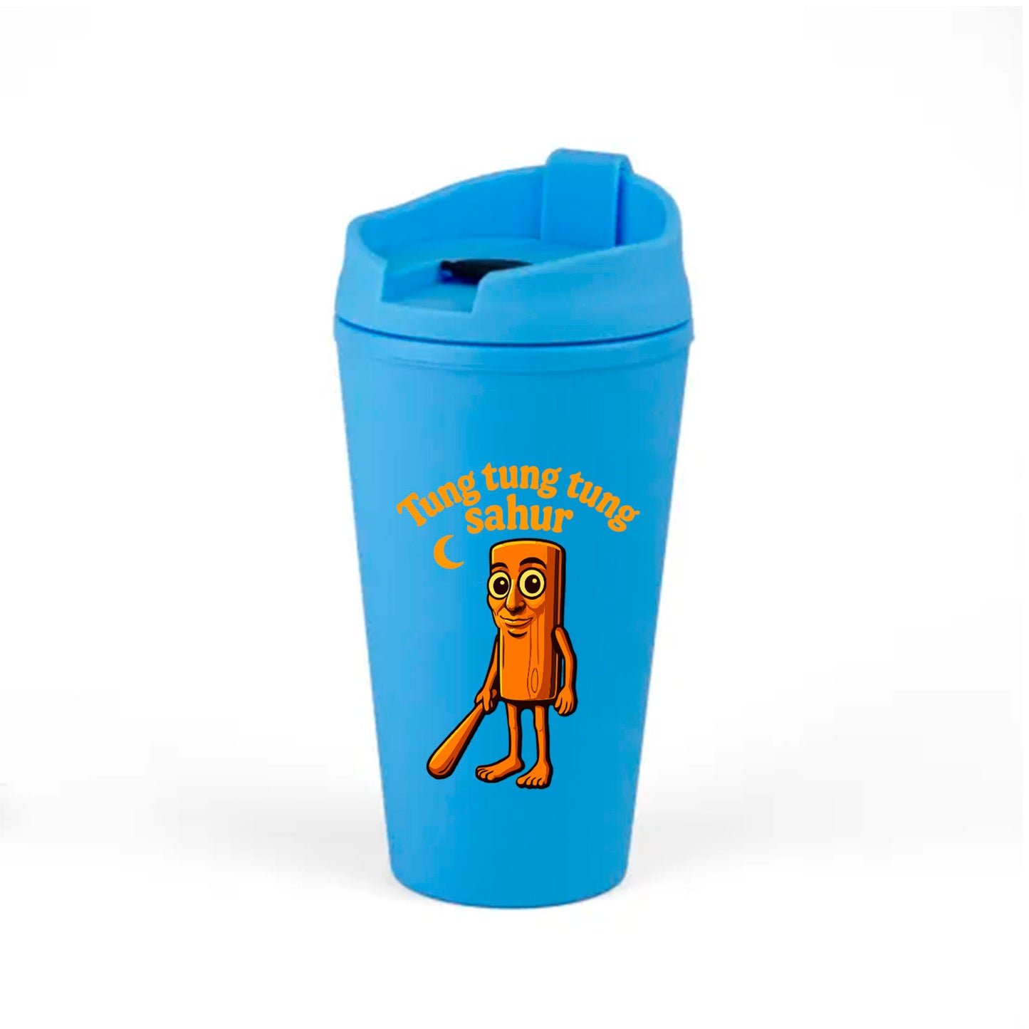 Vaso Térmico Celeste Estampado Brainrots Viral 450ml