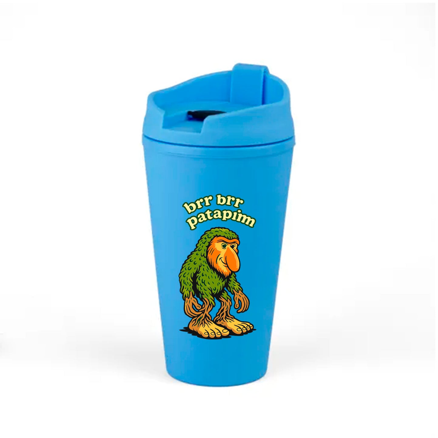 Vaso Térmico Celeste Estampado Brainrots Viral 450ml